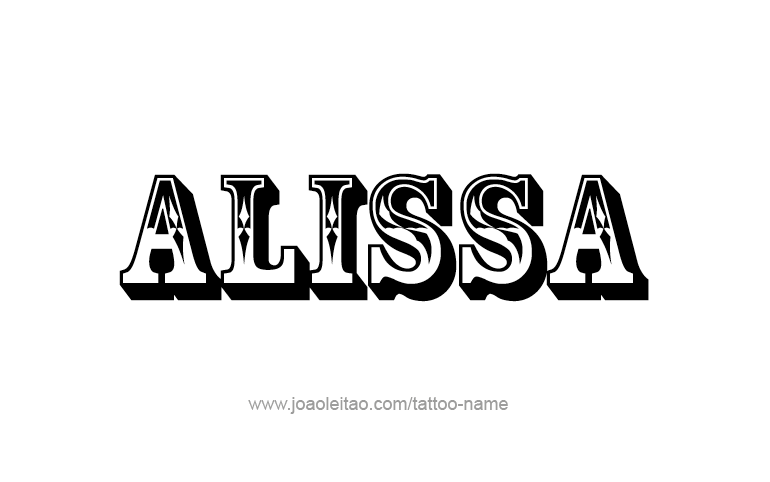 Tattoo Design Name Alissa 