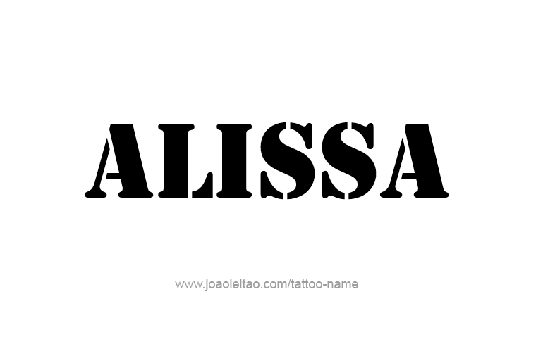 Tattoo Design Name Alissa 