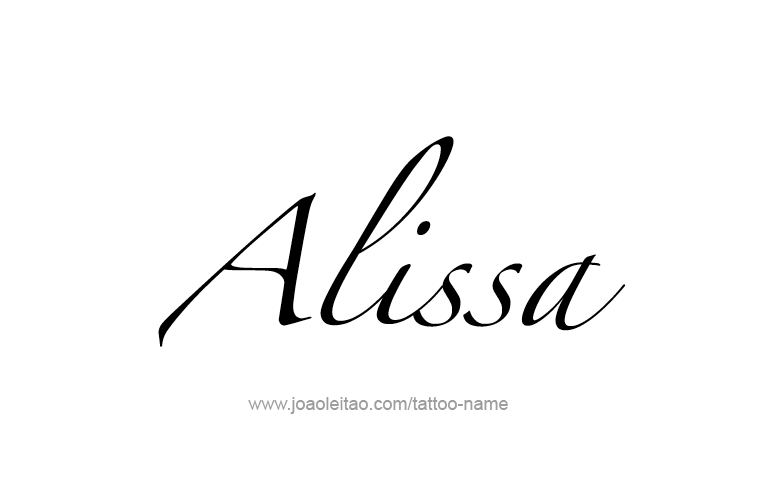 Tattoo Design Name Alissa 