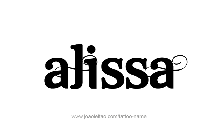 Tattoo Design Name Alissa 