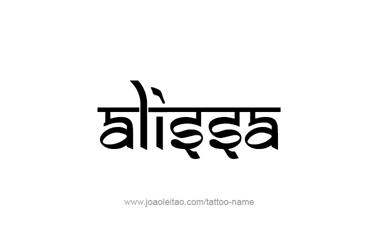 Tattoo Design Name Alissa 