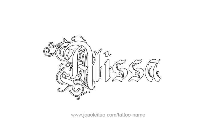 Tattoo Design Name Alissa 