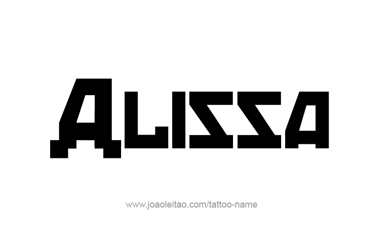 Tattoo Design Name Alissa 