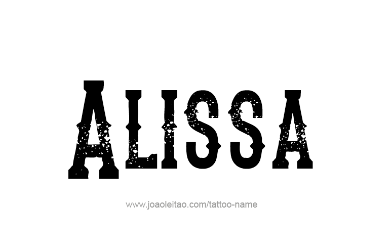 Tattoo Design Name Alissa 