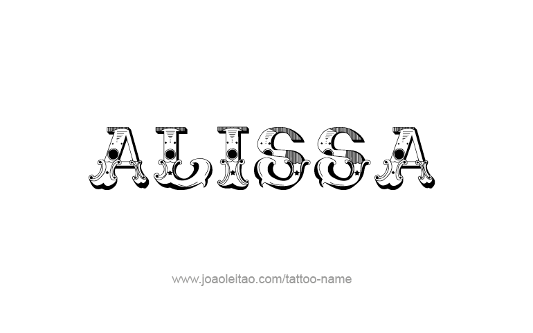 Alissa Name Tattoo Designs