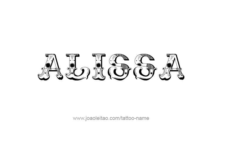 Tattoo Design Name Alissa 