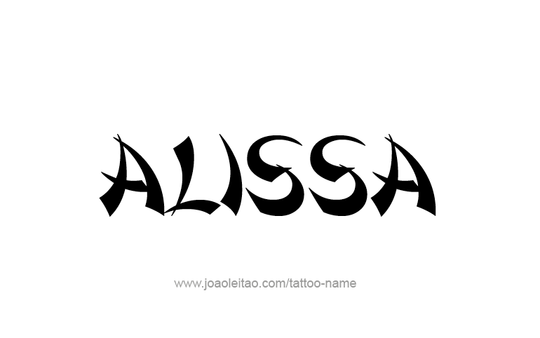 Tattoo Design Name Alissa 