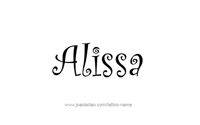 Tattoo Design Name Alissa 