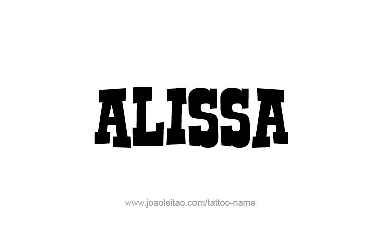 Tattoo Design Name Alissa 