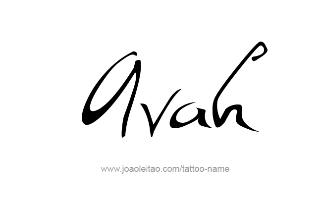 Tattoo Design Name Avah 