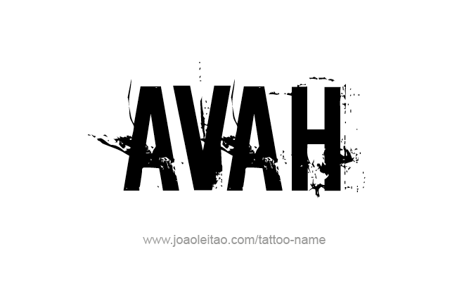 Tattoo Design Name Avah 