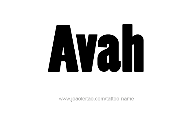 Tattoo Design Name Avah 