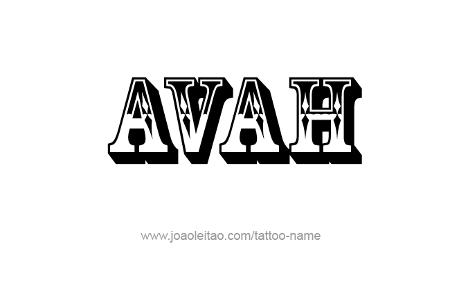 Tattoo Design Name Avah 