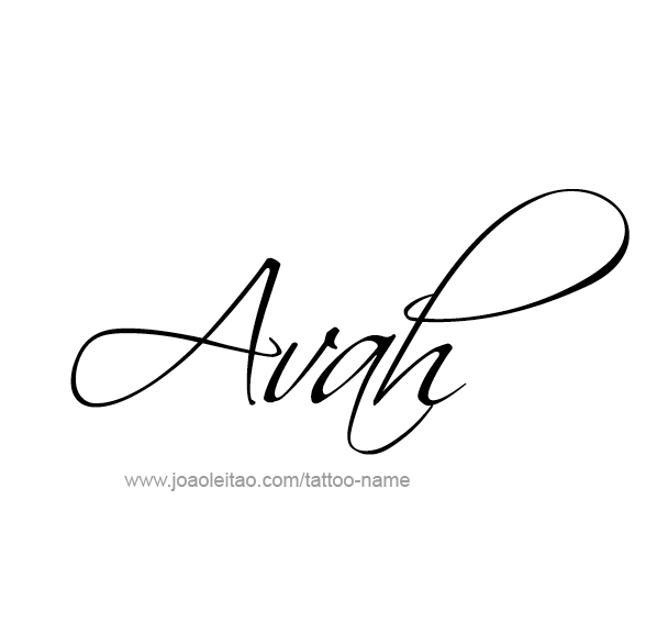 Tattoo Design Name Avah 