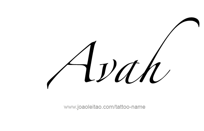 Tattoo Design Name Avah 