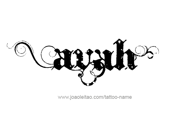 Tattoo Design Name Avah 