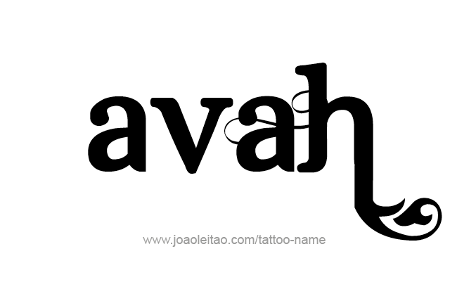 Tattoo Design Name Avah 