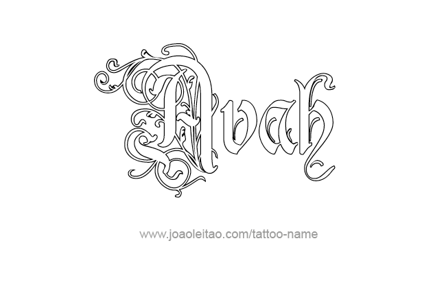 Tattoo Design Name Avah 