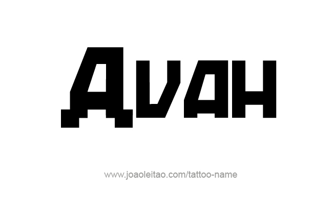 Tattoo Design Name Avah 