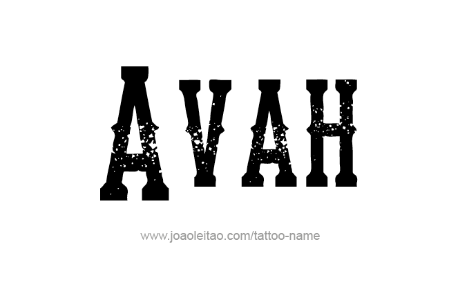 Tattoo Design Name Avah 