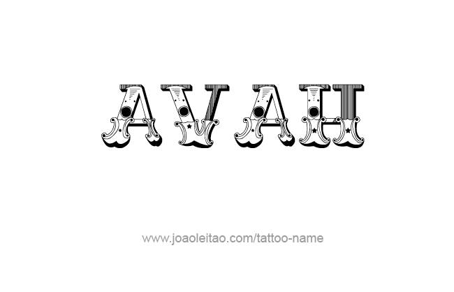 Tattoo Design Name Avah 