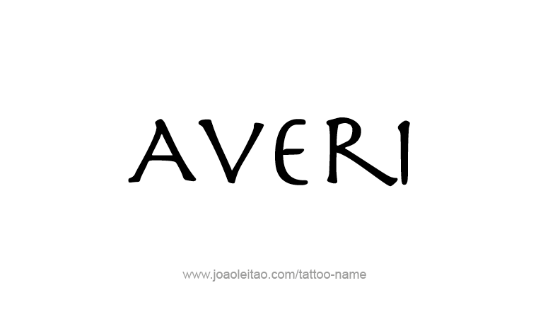 Tattoo Design Name Averi 