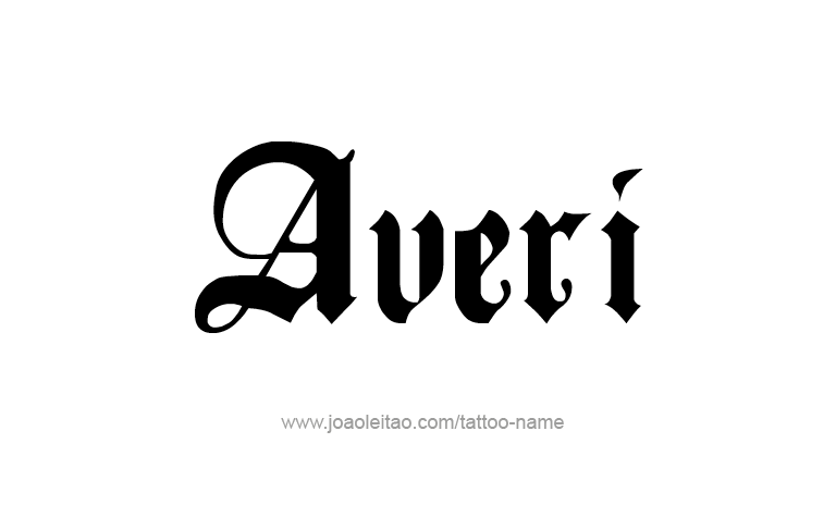 Tattoo Design Name Averi 