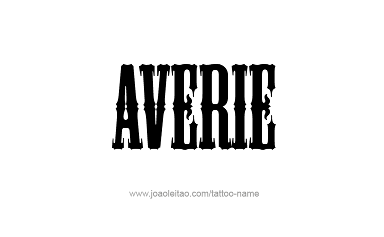 Tattoo Design Name Averie 