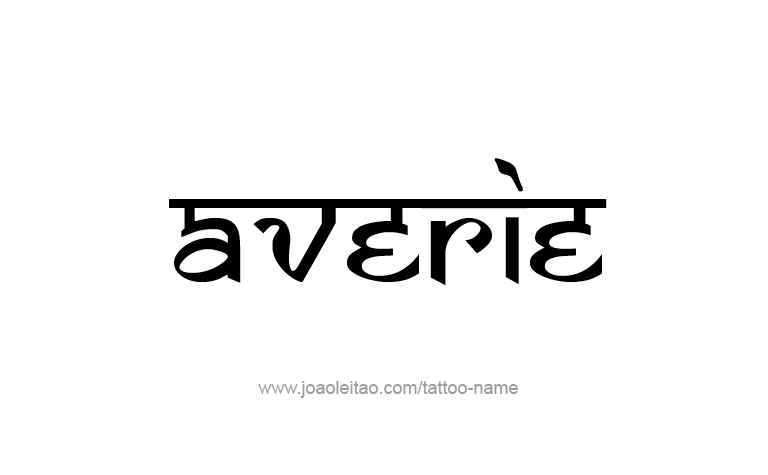 Tattoo Design Name Averie 