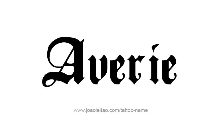 Tattoo Design Name Averie 