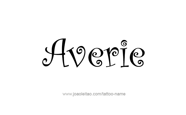 Tattoo Design Name Averie 