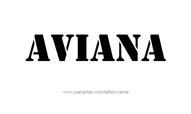 Tattoo Design Name Aviana 