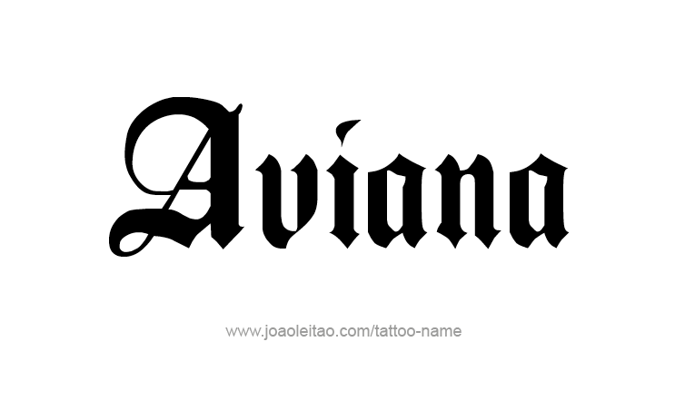 Tattoo Design Name Aviana 