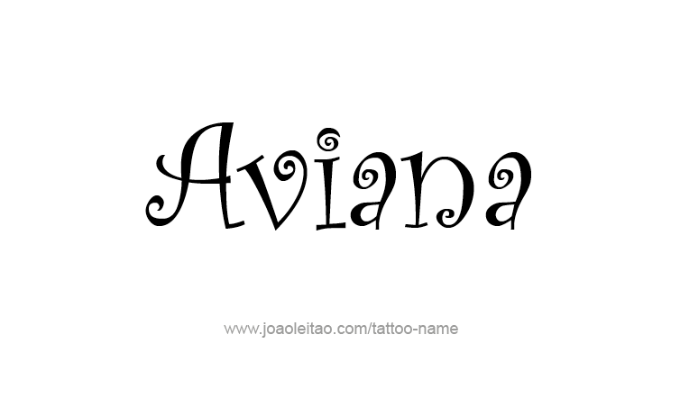 Tattoo Design Name Aviana 