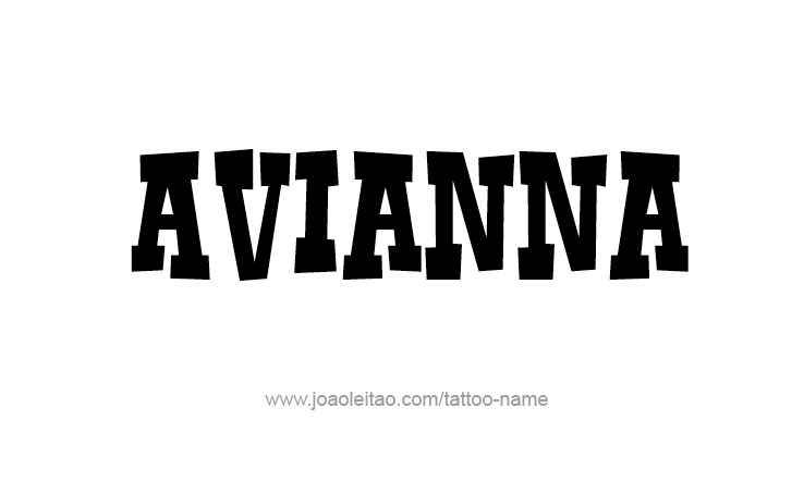 Tattoo Design Name Avianna 