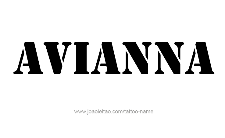 Tattoo Design Name Avianna 