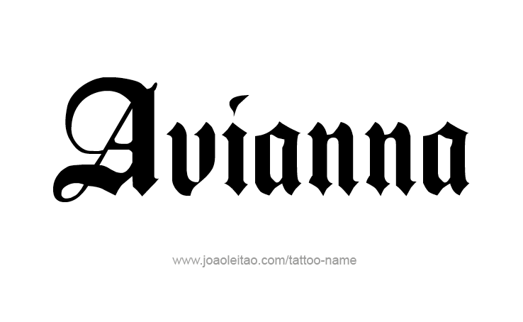 Tattoo Design Name Avianna 