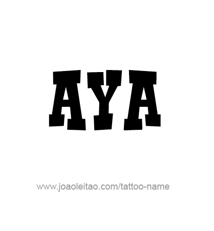 Tattoo Design Name Aya 