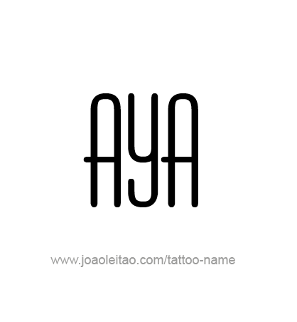 Tattoo Design Name Aya 