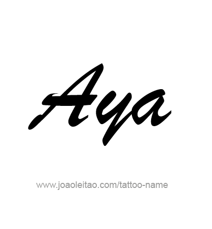 Tattoo Design Name Aya 