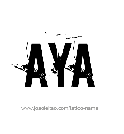 Tattoo Design Name Aya 