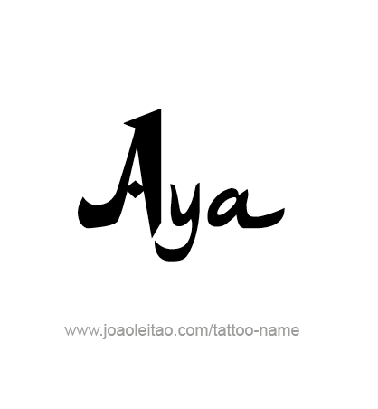 Tattoo Design Name Aya 