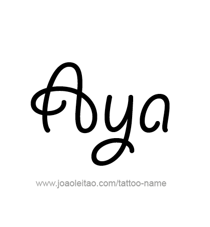 Tattoo Design Name Aya 