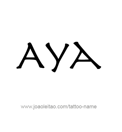 Tattoo Design Name Aya 