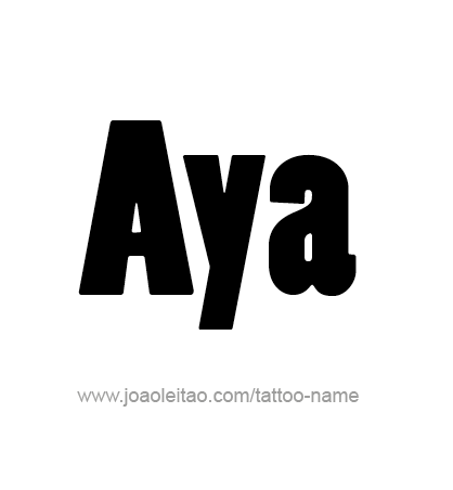 Tattoo Design Name Aya 