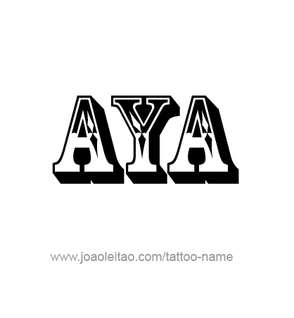 Tattoo Design Name Aya 