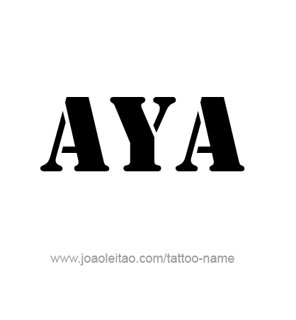 Tattoo Design Name Aya 