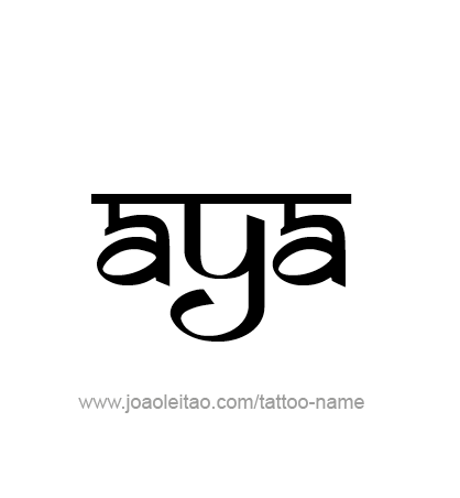 Tattoo Design Name Aya 