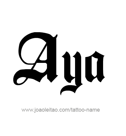 Tattoo Design Name Aya 