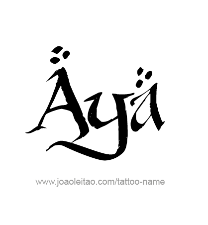 Tattoo Design Name Aya 